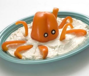 AquaMobile Christmas Healthy Snacks Octopus Pepper Dip