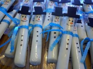 AquaMobile Healthy Snacks Cheesy Snowmen for the Holidays