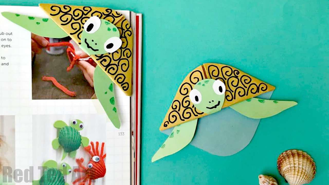 AquaMobile Bookmarks Craft turtle corner