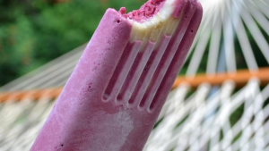 summer recipes, fruit and yoghurt popsicle