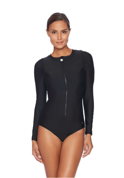 swimsuits for all, swimsuits for all body types, swimsuits for easily burned skin, rashguard